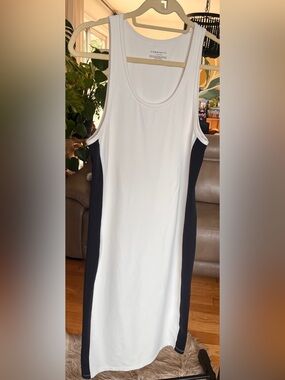 Aritzia Community Black White Colorblock Midi Tank Dress